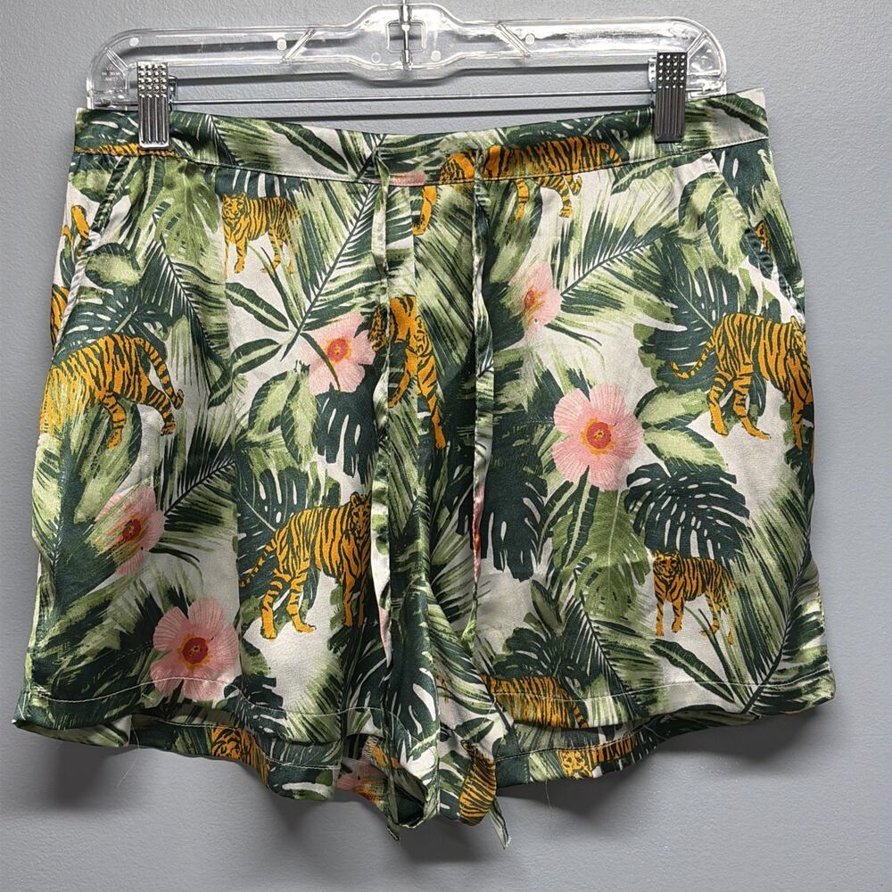 Cynthia Rowley -Shorts Sleepwear/Pajama Bottom Large - Resort Wear/Tiger/Jungle